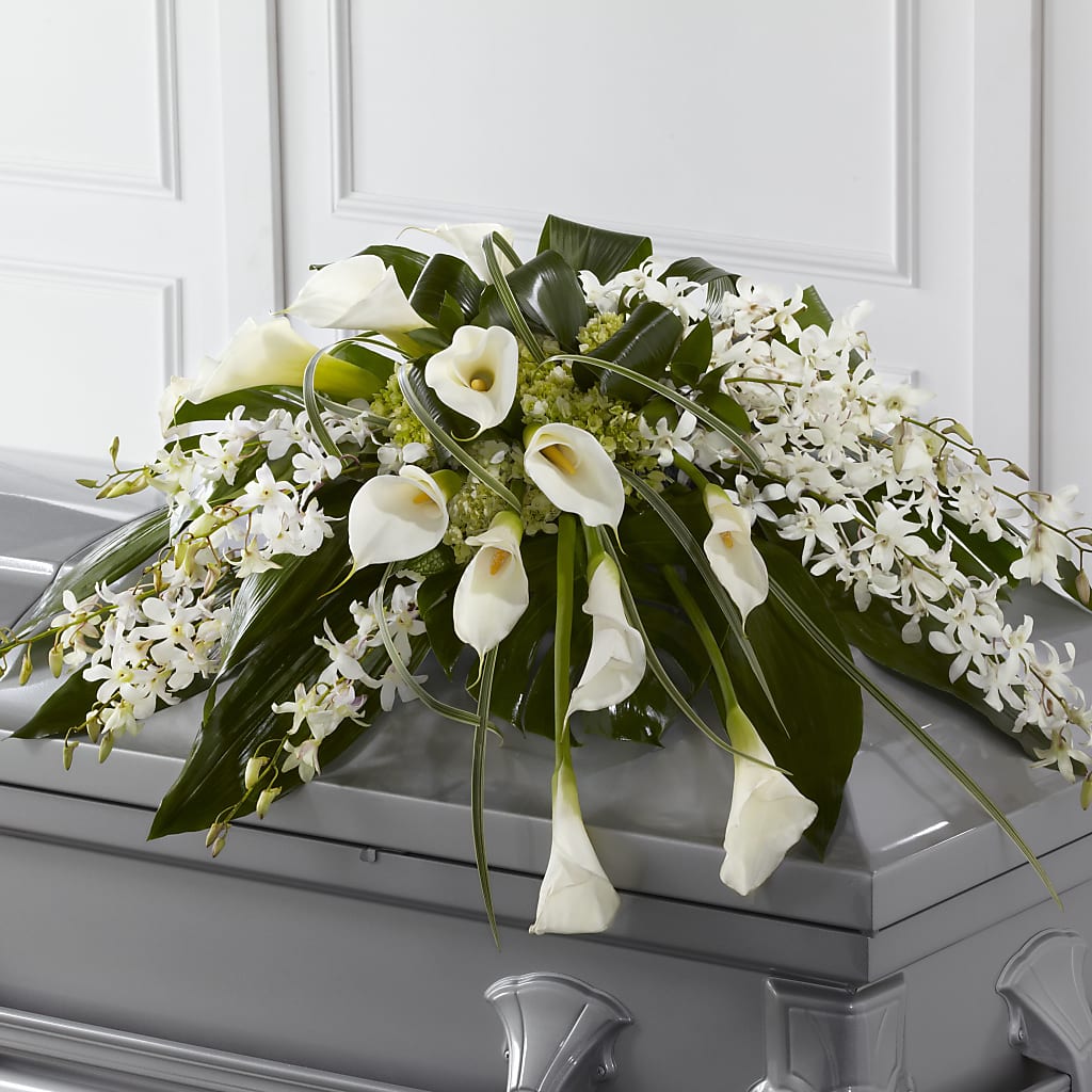 Angel Wings Casket Spray – Usaflorist.com, Tontitown AR