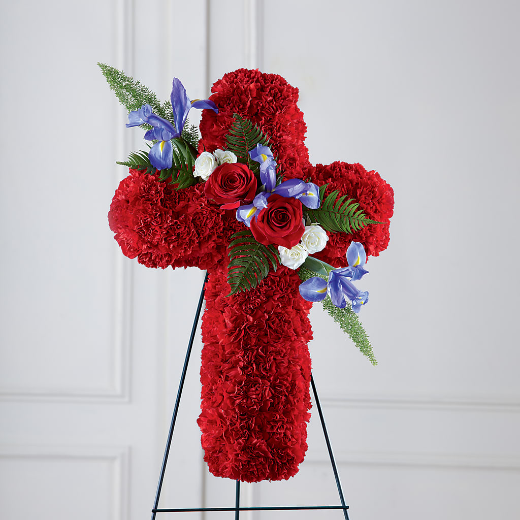 Faithful Hero Floral Cross – Usaflorist.com, Tontitown AR