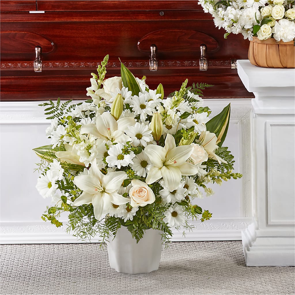 Thoughts of Tranquility Floor Basket – Usaflorist.com, Tontitown AR