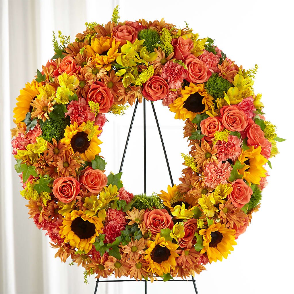 Autumnal Memories Wreath (Standard) – Usaflorist.com, Tontitown AR