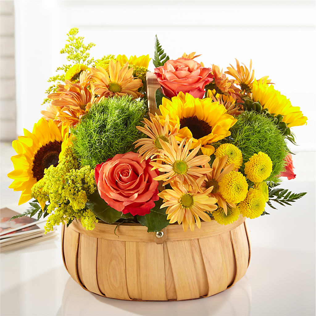 Harvest Sunflower Basket – Usaflorist.com, Tontitown AR