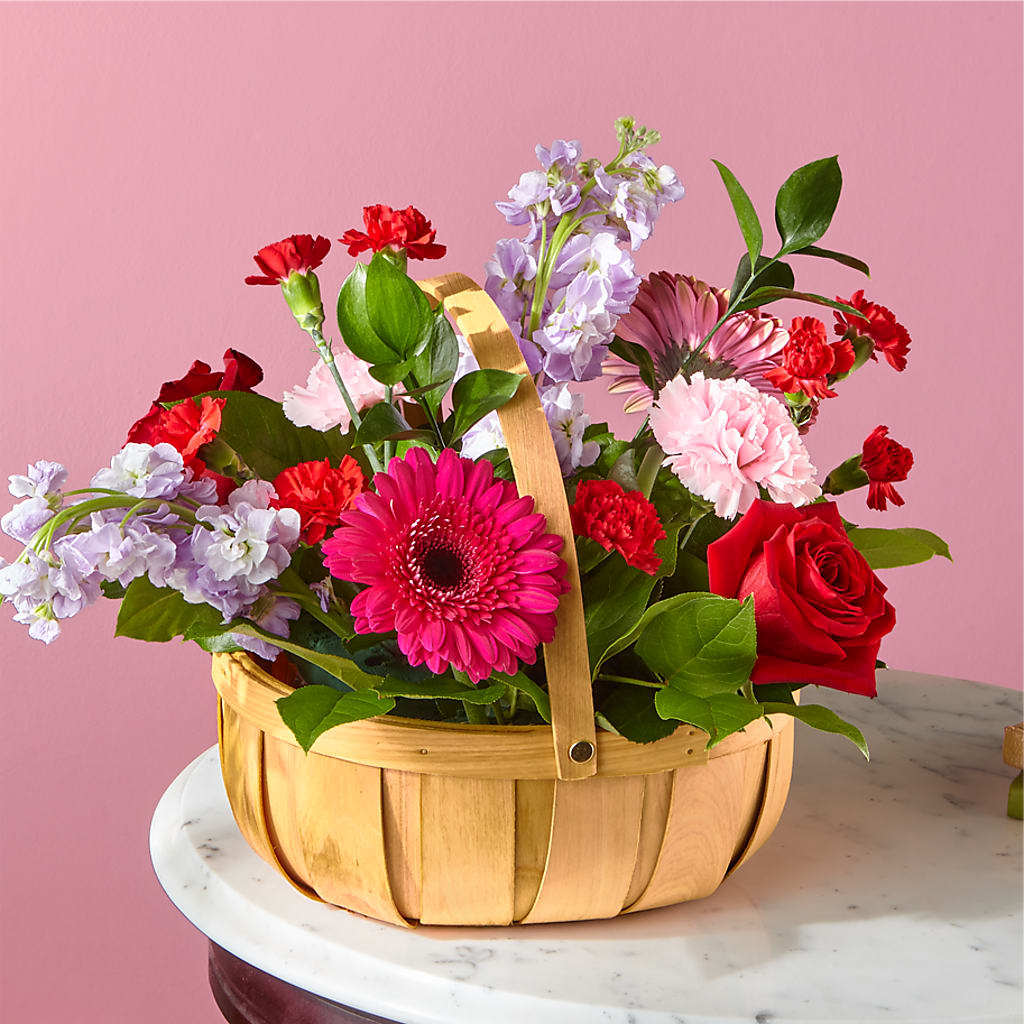 Pink Picnic Basket – Usaflorist.com, Tontitown AR