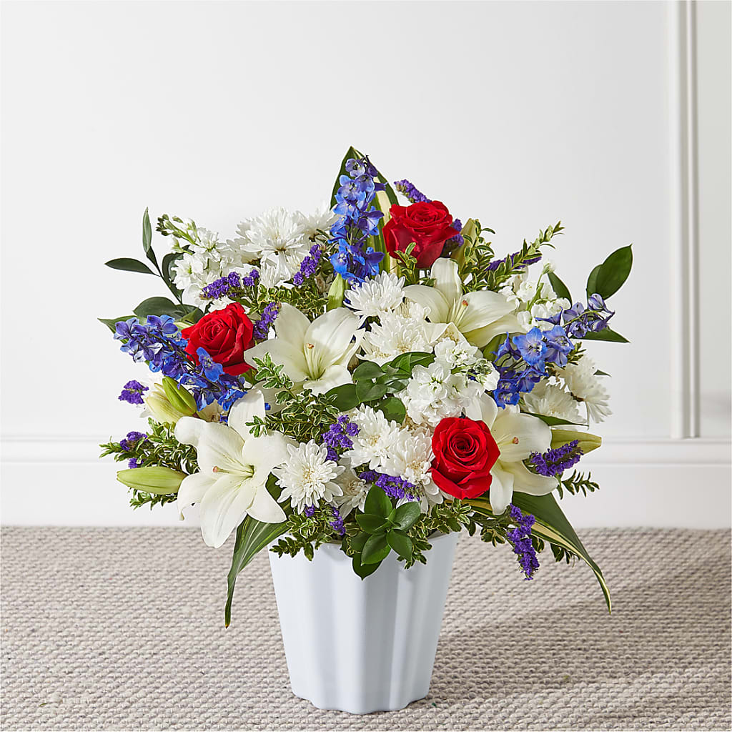 Consoled Floor Basket – Usaflorist.com, Tontitown AR