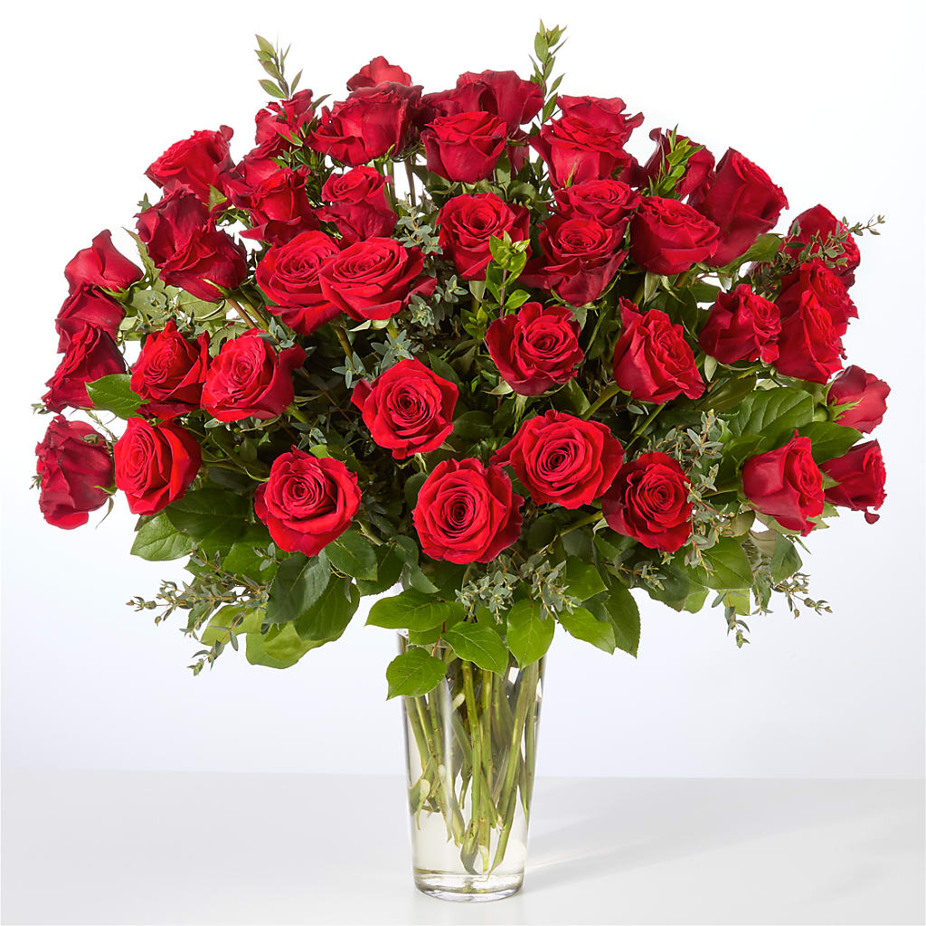 Forever Yours Fifty Stem Red Rose Bouquet – Usaflorist.com, Tontitown AR