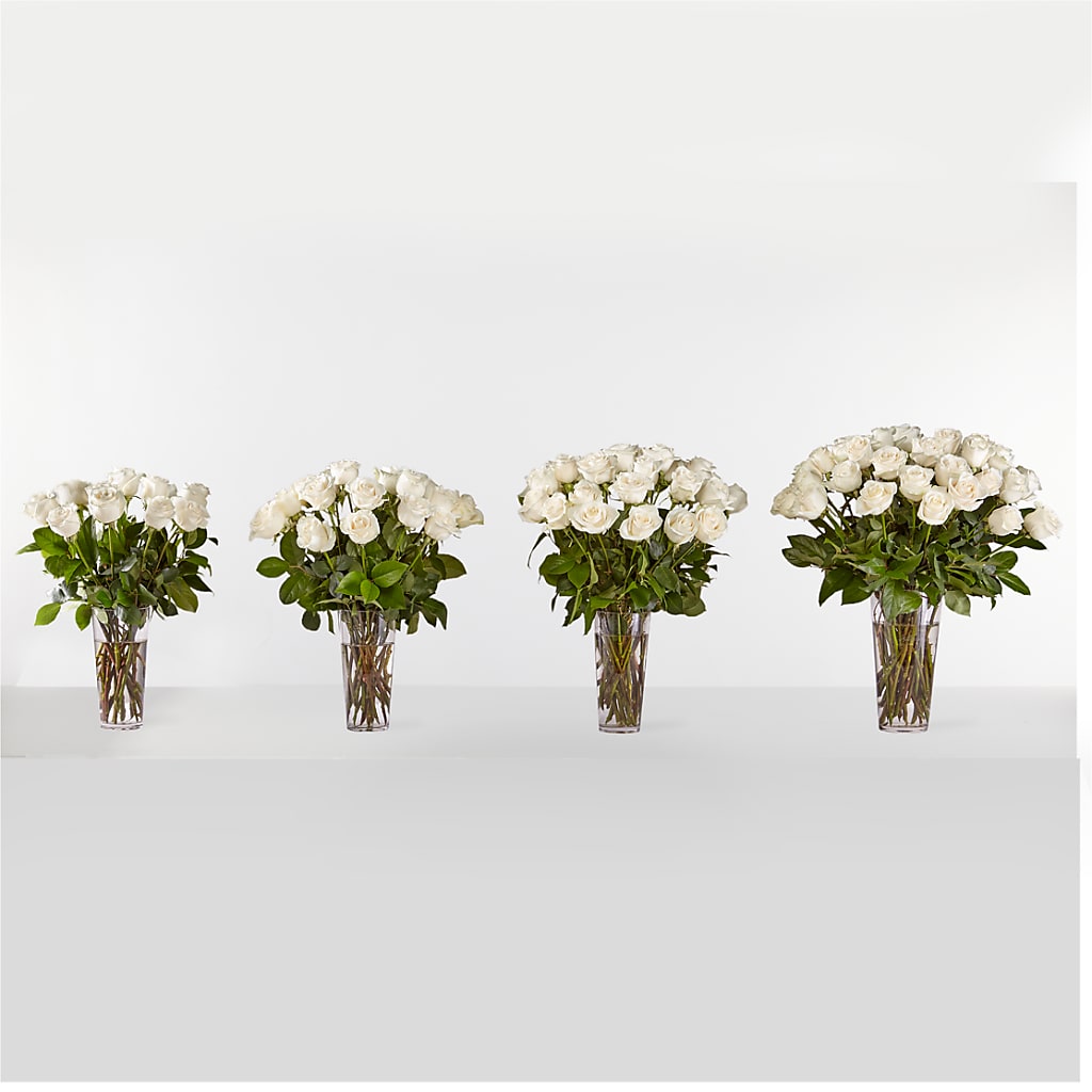 Long Stem White Rose Bouquet –  Usaflorist.com, Tontitown AR