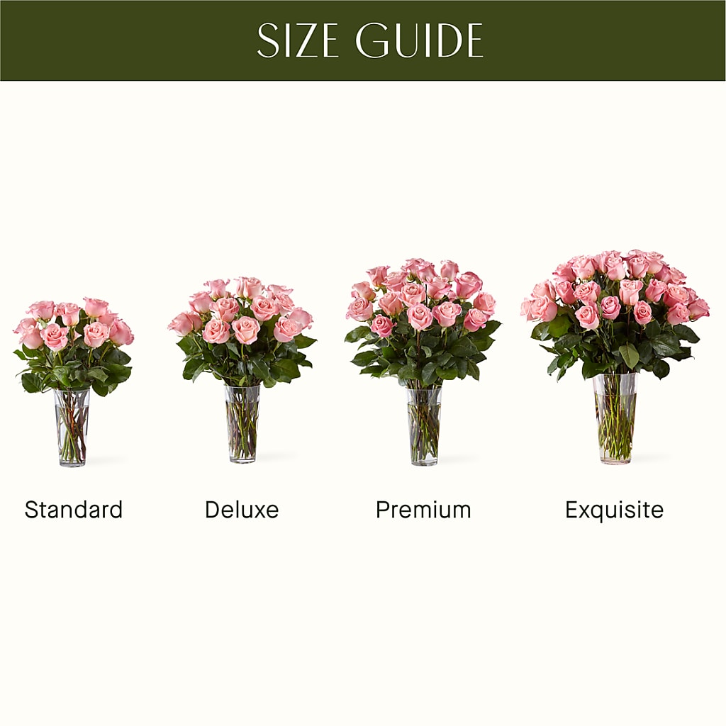 Long Stem Pink Rose Bouquet –  Usaflorist.com, Tontitown AR