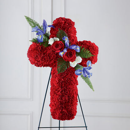 Faithful Hero Floral Cross –  Usaflorist.com, Tontitown AR