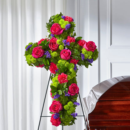 Tribute Rose Floral Cross –  Usaflorist.com, Tontitown AR