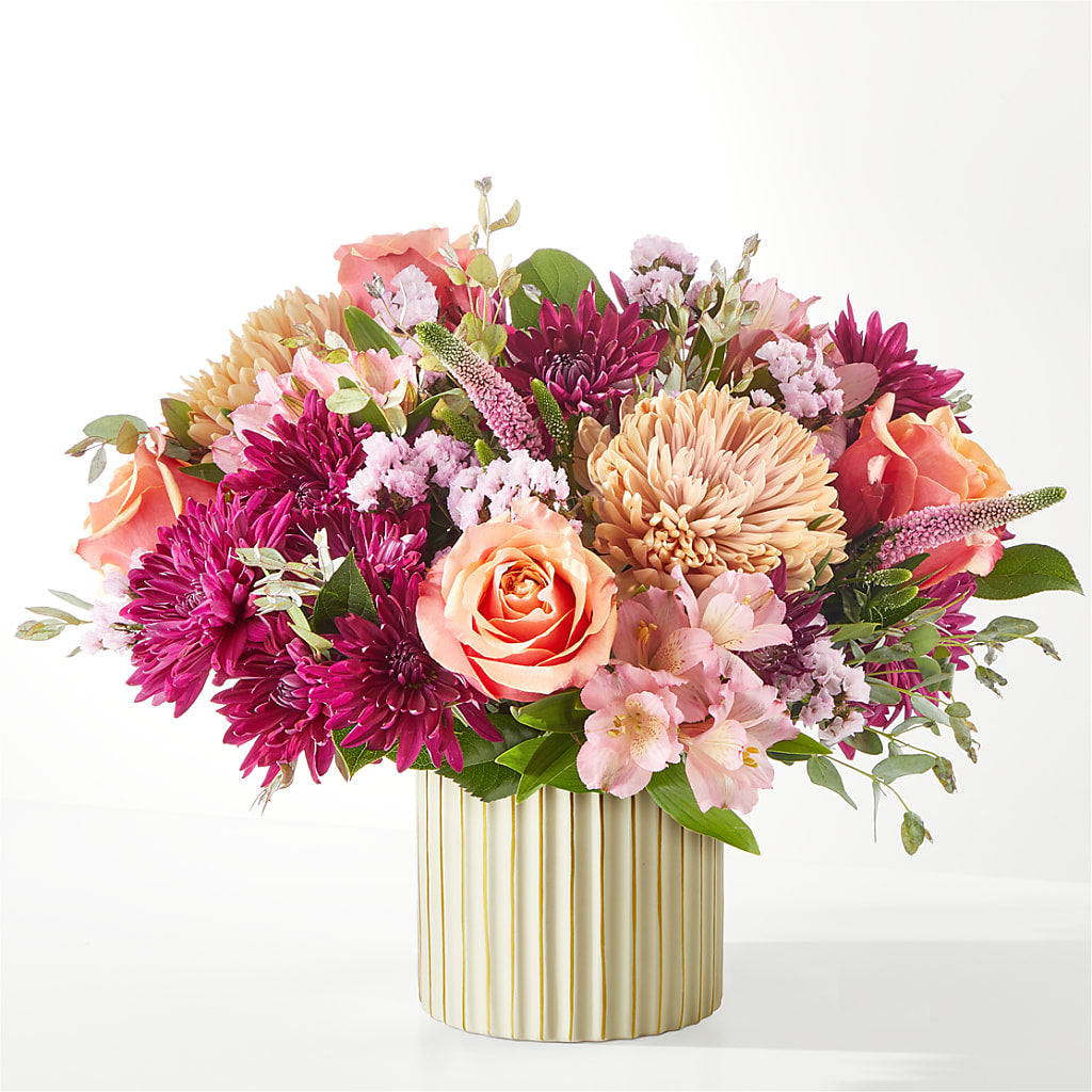 Berry Cobbler Bouquet with Ivory Vase –  Usaflorist.com, Tontitown AR