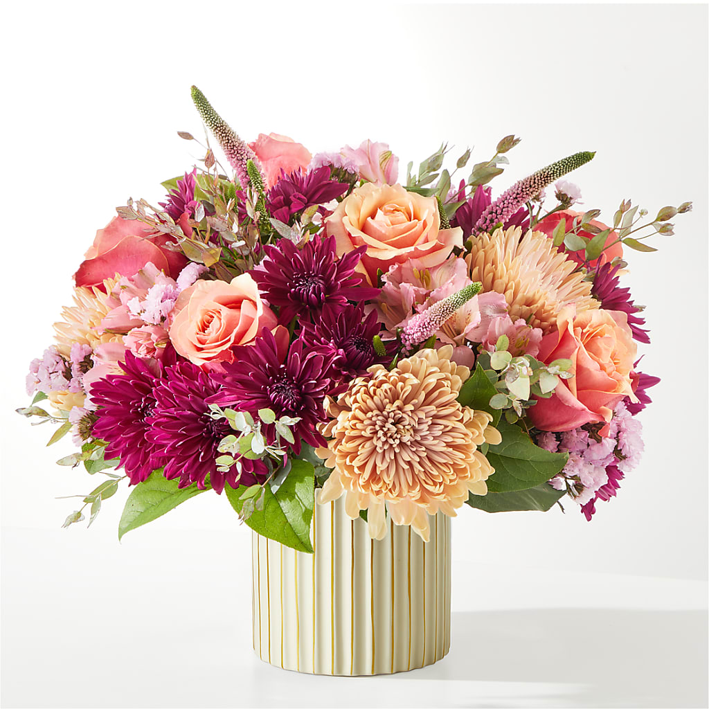 Berry Cobbler Bouquet with Ivory Vase –  Usaflorist.com, Tontitown AR
