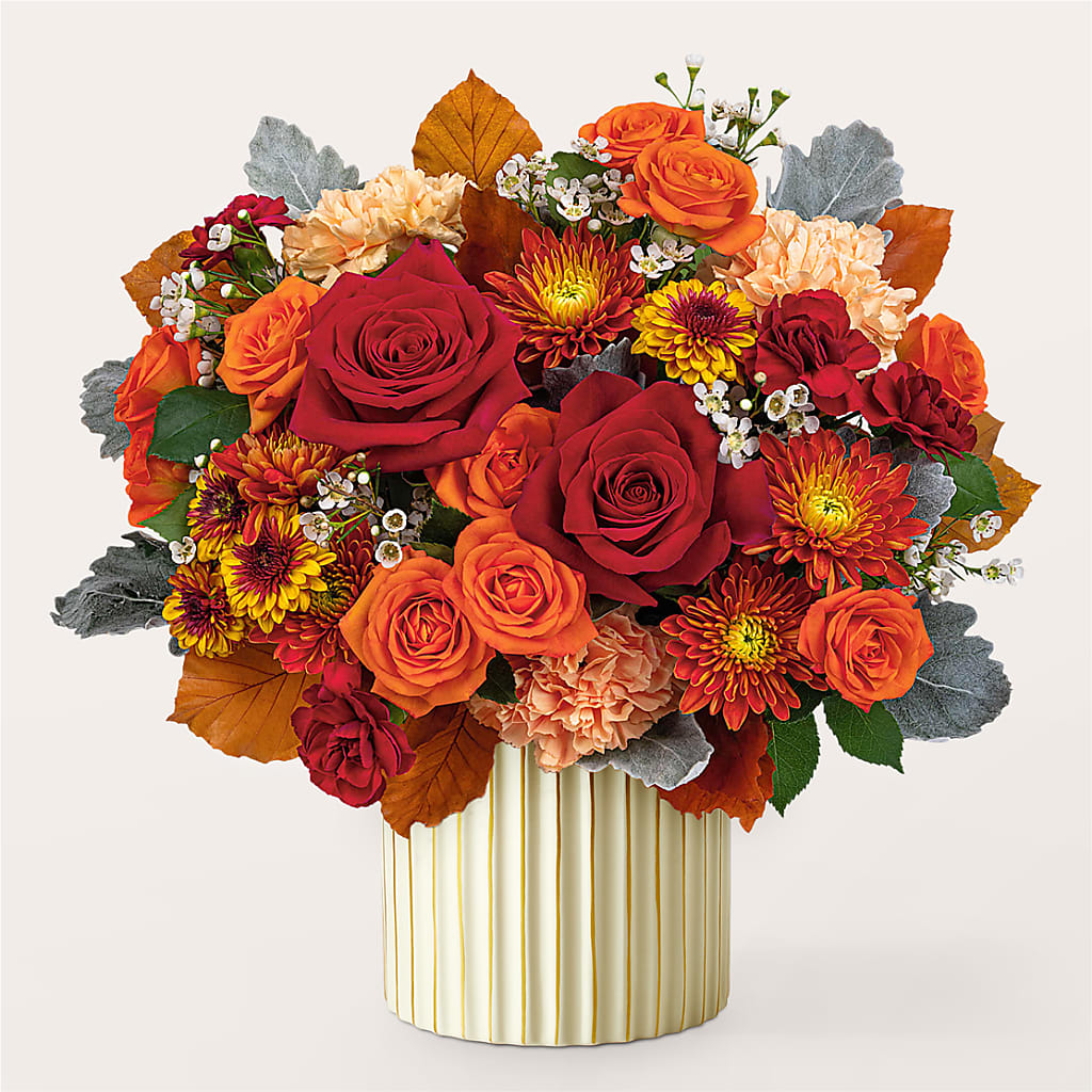 Merlot Bouquet with Ivory Vase –  Usaflorist.com, Tontitown AR