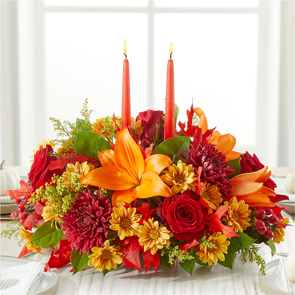 Autumn's Embrace Centerpiece –  Usaflorist.com, Tontitown AR