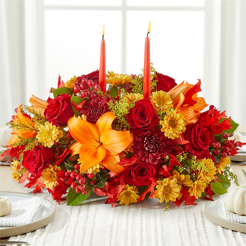 Autumn's Embrace Centerpiece –  Usaflorist.com, Tontitown AR