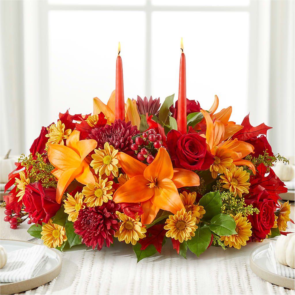 Autumn's Embrace Centerpiece –  Usaflorist.com, Tontitown AR
