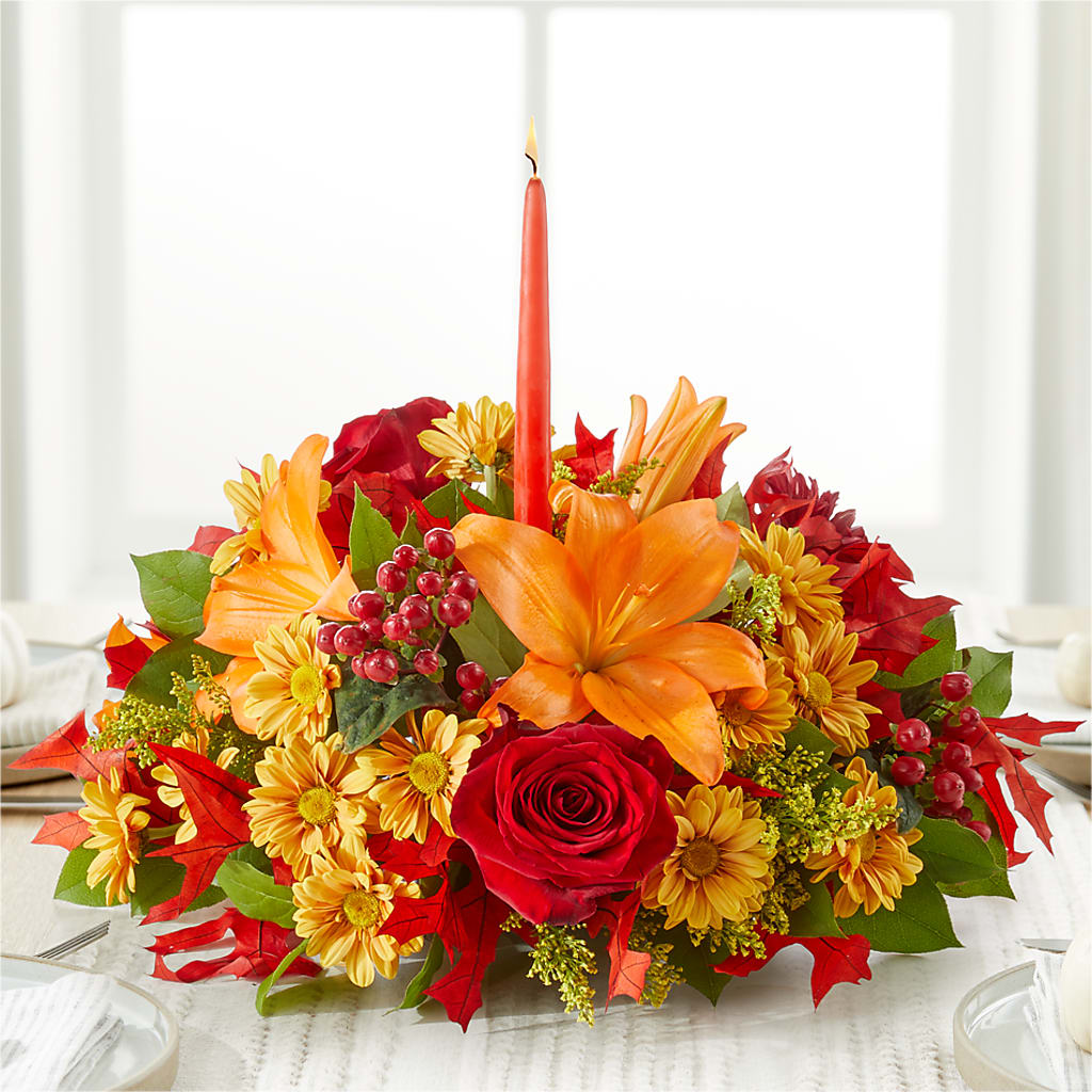 Autumn's Embrace Centerpiece –  Usaflorist.com, Tontitown AR